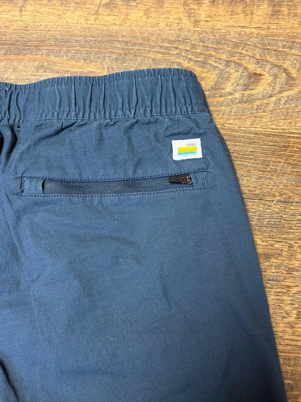 Vuori Ripstop Climber Pants V412 Mens Medium Blue Stretch Pockets Drawstring